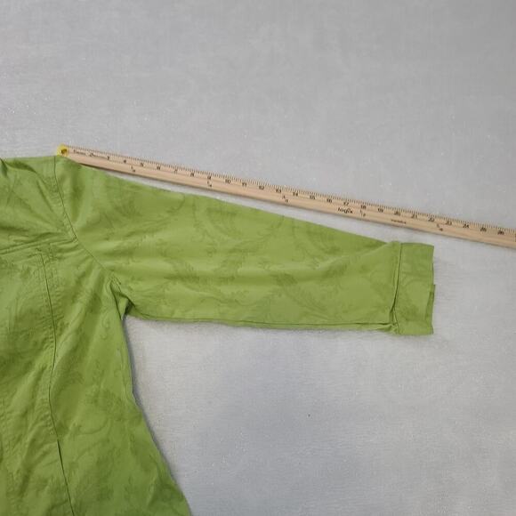Jones New York Signature jacquard Shacket ladies green Size 1x Proper finished - Picture 5 of 9